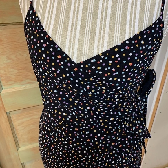NWT REFORMATION Polka Dotted Boho Wrap Mini Dress - Picture 7 of 8